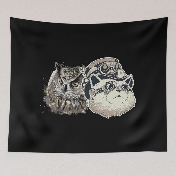 Item preview, A CAT AND AN OWL designed and sold by sakarya1818.