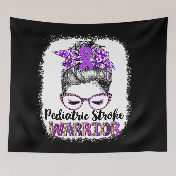 Item preview, Messy Bun Leopard Pediatric Stroke Warrior designed and sold by rechardtee.