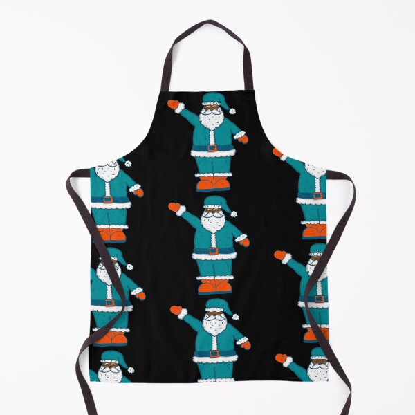 Item preview, teal blue orange christmas black santa claus designed and sold by Gossip Rag.