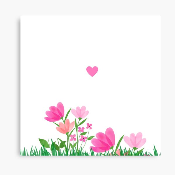 Ponder Flowers Emoticon Canvas Print