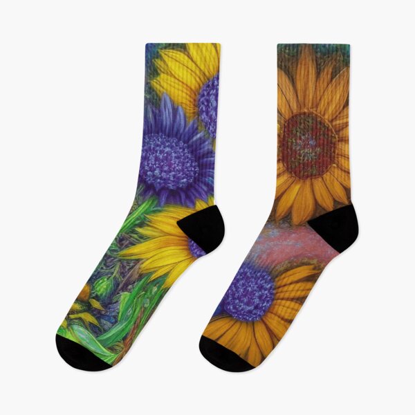 Item preview, Fantasy Abstract Flowers Painted In Yellow And Blue Watercolor  Botanical Garden Flowers designed and sold by IZiets.