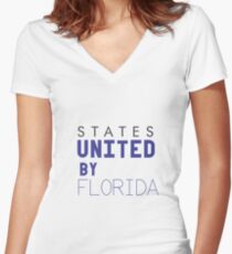States United by Florida Women's Fitted V-Neck T-Shirt