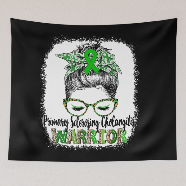 Item preview, Messy Bun Leopard Primary Sclerosing Cholangitis Warrior designed and sold by rechardtee.