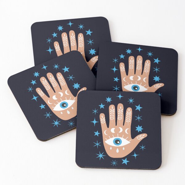 Item preview, Hamsa  Hand with Moon Phases and Stars  designed and sold by Yasminepatterns .