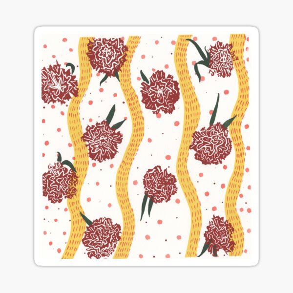 Dancing Carnations Sticker