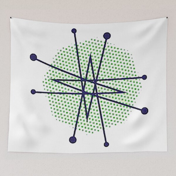 Item preview, Starburst, Atomic Starburst, Mid Centrury Modern Design, MCM, 1960s, blue green starburst designed and sold by Nostrathomas66.