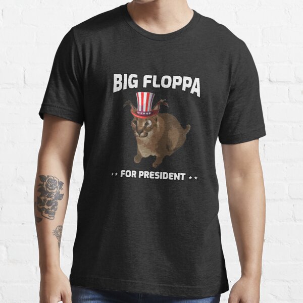 Big Floppa for President Meme Art - Funny Political Retro Vintage  Propaganda Poster Big Cat Caracal | Kids T-Shirt