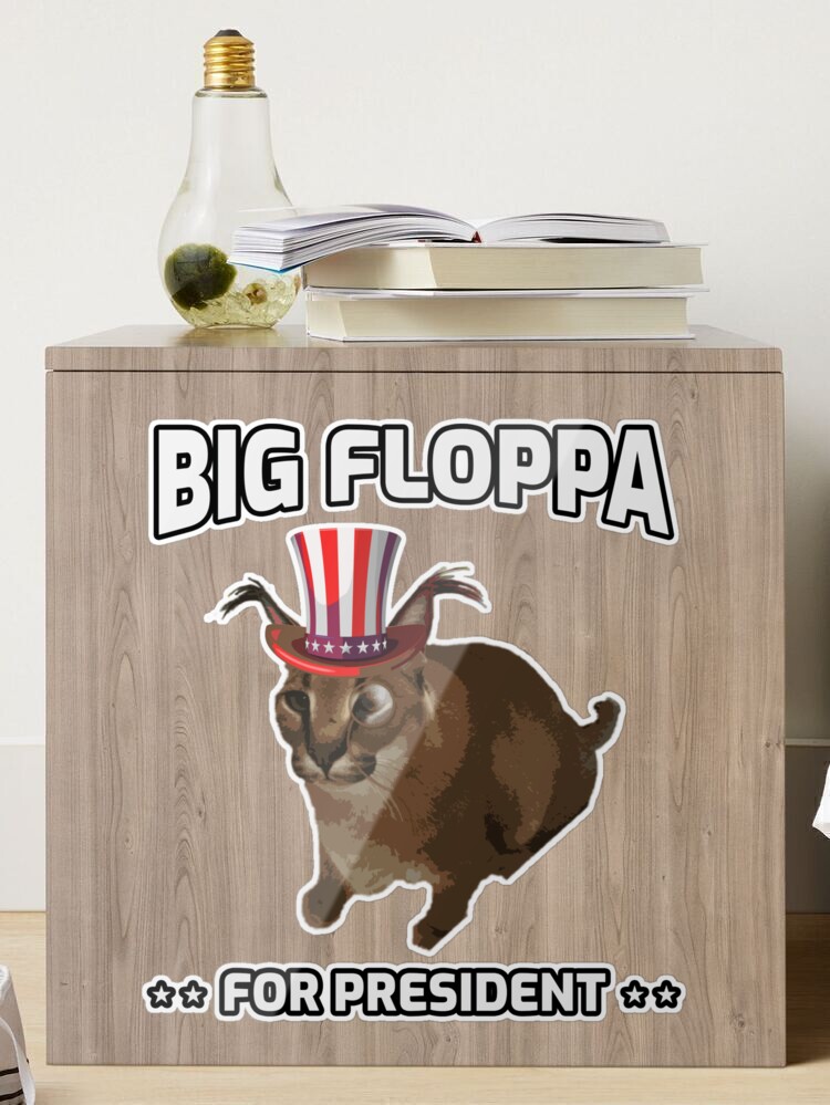 Big Floppa for President Meme Art - Funny Political Retro Vintage Election  Propaganda Poster Big Cat