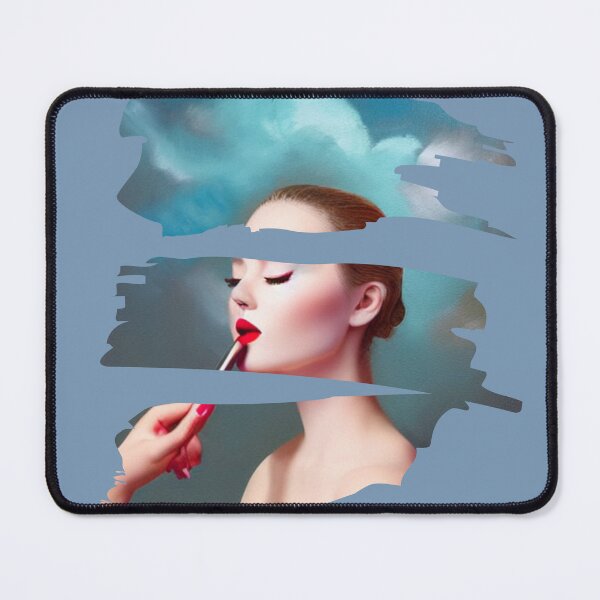 Item preview, woman wearing lipstick- wearing lipstick designed and sold by Passacagliabusra.