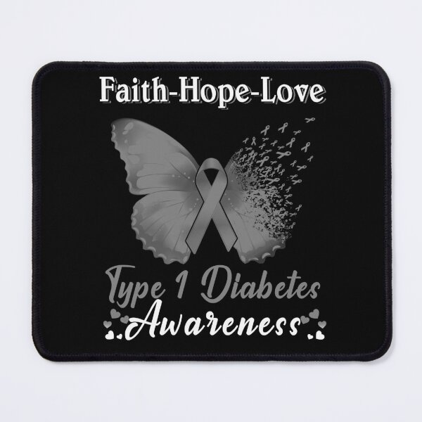 Item preview, Faith Hope Love Butterfly Type 1 Diabetes Awareness designed and sold by Gillosina.