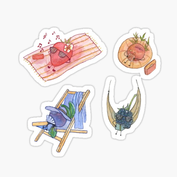 Fruits at the Beach Sticker