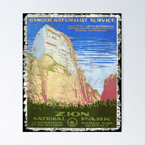 Item preview, Parque Nacional Zion cartel retro designed and sold by Shop-of.