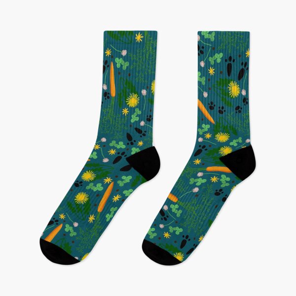 Item preview, Bunny Paradise on Teal  designed and sold by dKarthdesign.