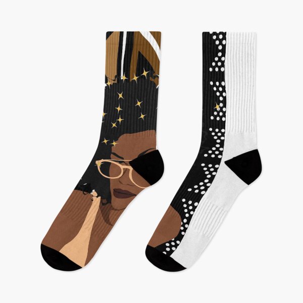 Item preview, Black Woman Afro with Stars and Mudcloth Background designed and sold by lesovybze.