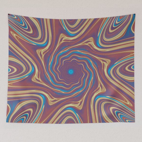 Item preview, Maelstrom Blue, Caramel and Chocolate Swirl Liquid Fluid Art designed and sold by Hevaweva.