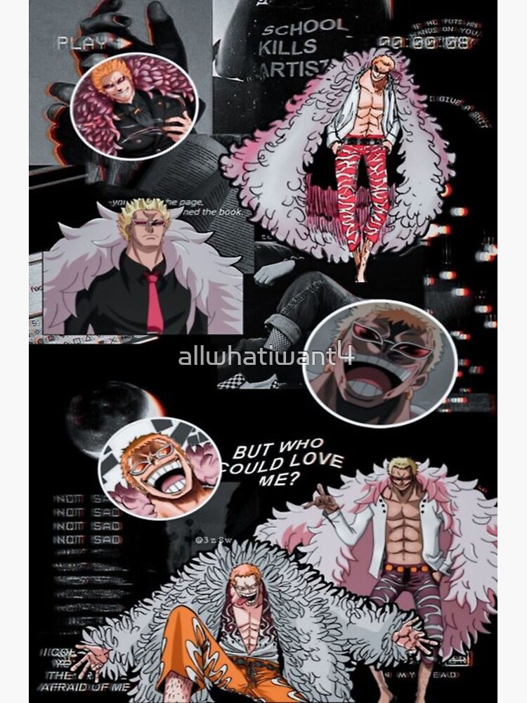 DONQUIXOTE DOFLAMINGO ONE PIECE Sticker for Sale by allwhatiwant4