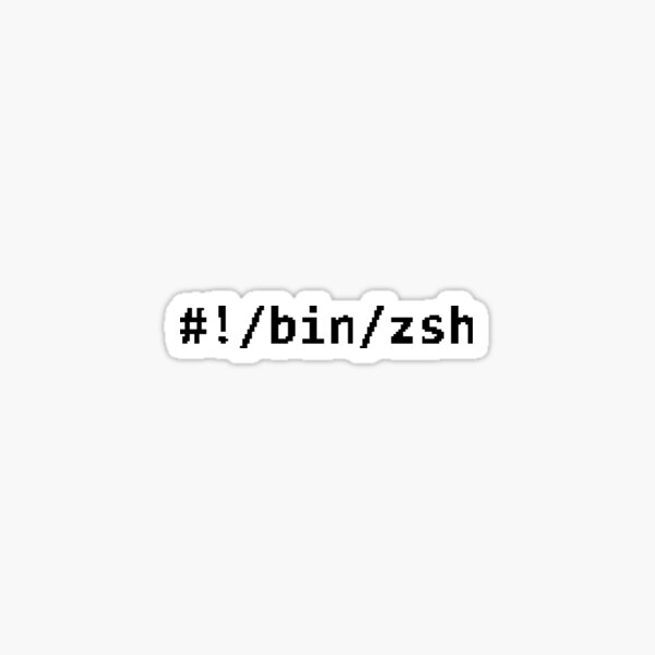 Item preview, #!/bin/zsh shebang pixel art designed and sold by CodingStore  ★★★★★.