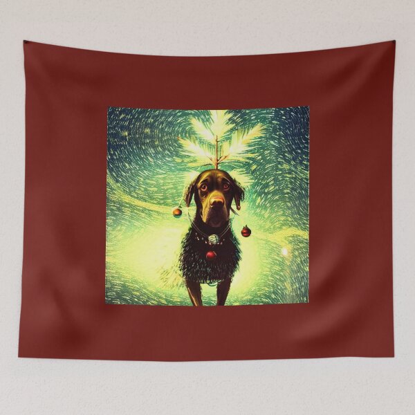 Item preview, Lab Carrying a Christmas Tree designed and sold by NitaBond.