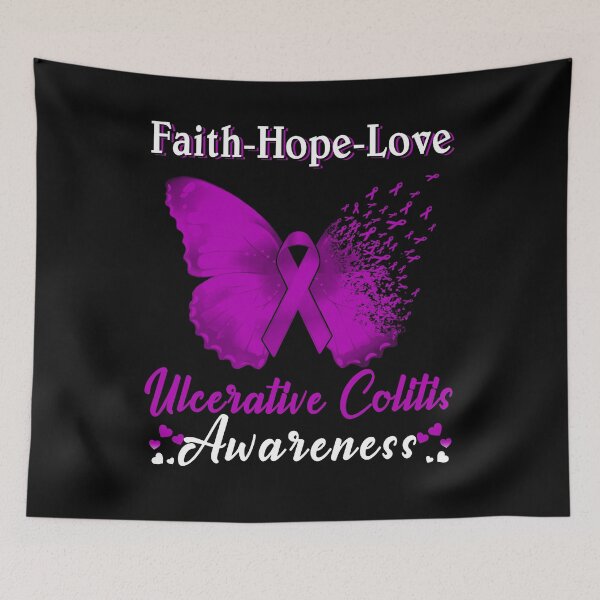 Item preview, Faith Hope Love Butterfly Ulcerative Colitis Awareness designed and sold by Gillosina.