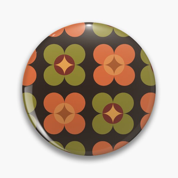 Item preview, 70’s inspired Pattern Orange and Olive designed and sold by Nixpaints.