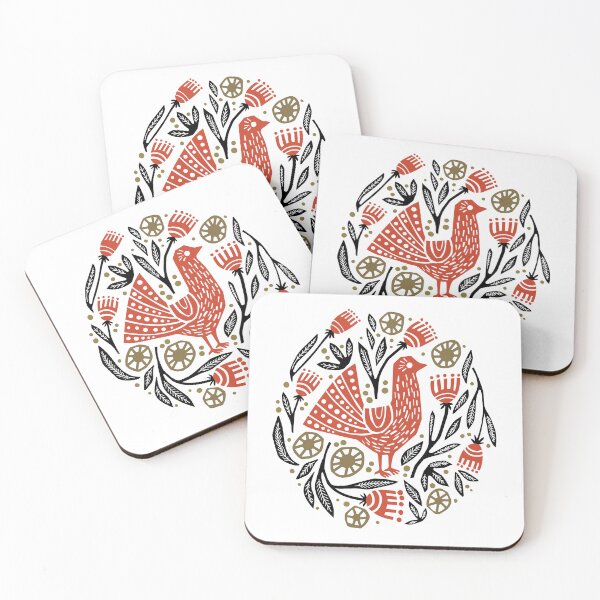 Item preview, Folksy Bird in Cherry Red  designed and sold by cindytomczyklee.