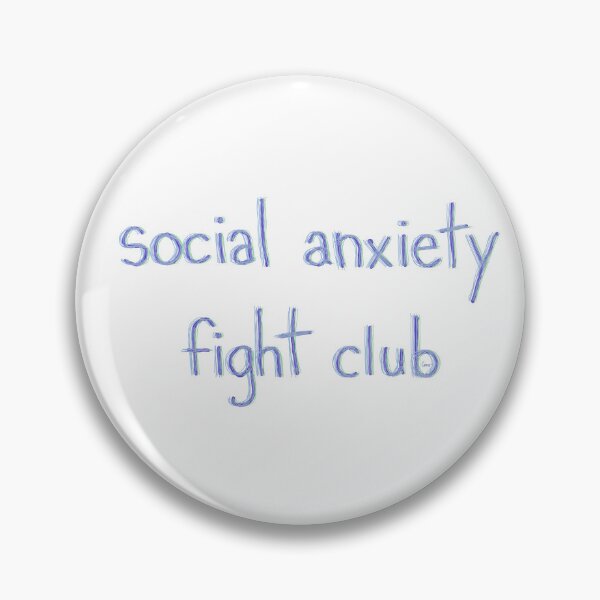 Item preview, Social anxiety fight club (light blue white background) designed and sold by MentaLee.