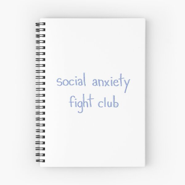 Item preview, Social anxiety fight club (light blue white background) designed and sold by MentaLee.