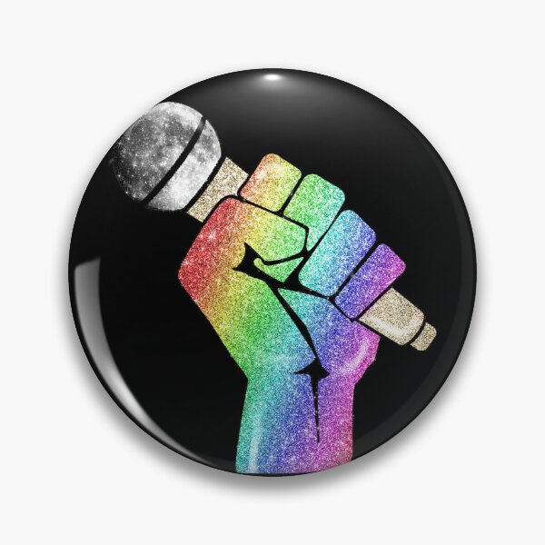 Item preview, Rainbow Fist Hand with Moon Microphone Music designed and sold by Jolly-Yosei.