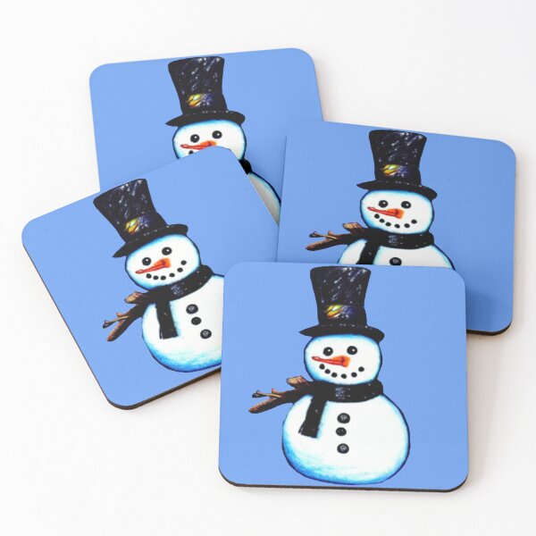 Item preview, Cute Snowman Wearing a black top hat designed and sold by DelynCreates.