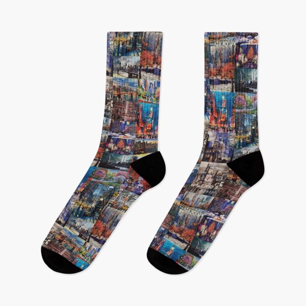 Item preview, New York Watercolor Pattern  designed and sold by Tamarage.