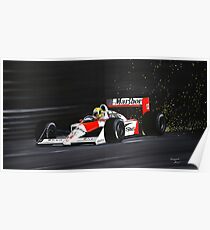 Ayrton Senna. Mclaren MP4 / 4 1988 Poster