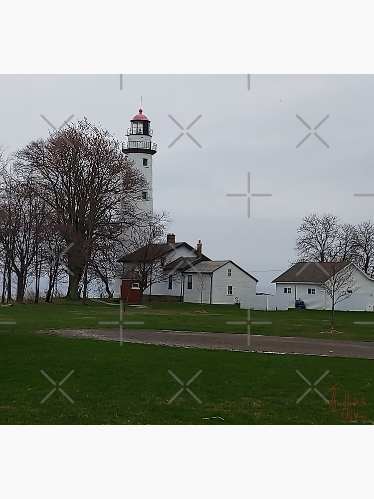 "Stormy Pointe aux Barques Lighthouse" Sticker for Sale by