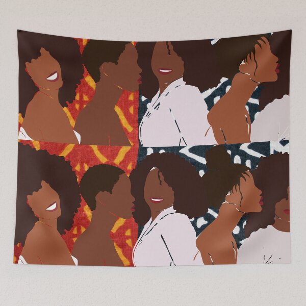 Item preview, Beautiful Melanine Women with Mudcloth Background designed and sold by lesovybze.