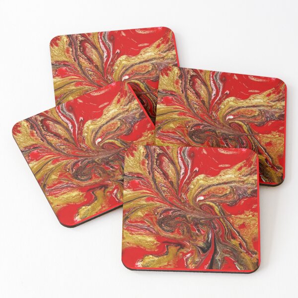 Item preview, Red and Gold Bloom by Monica Darling, FlowingLotus Art designed and sold by FlowingLotus.