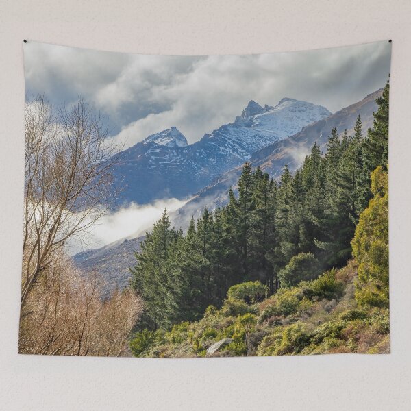 Item preview, Beautiful Snow Capped Mountains and Evergreen Trees Landscape designed and sold by SafariByMarisa.