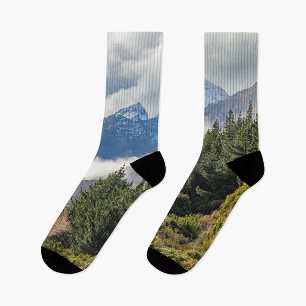 Item preview, Beautiful Snow Capped Mountains and Evergreen Trees Landscape designed and sold by SafariByMarisa.