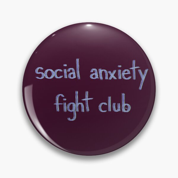 Item preview, Social anxiety fight club (light blue purple background) designed and sold by MentaLee.