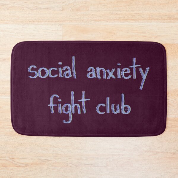 Item preview, Social anxiety fight club (light blue purple background) designed and sold by MentaLee.