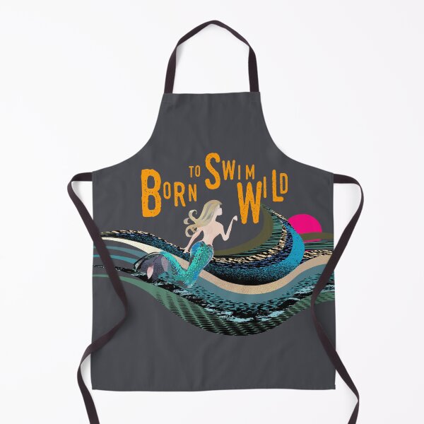Item preview, Wild open water swimming, winter bathers.  Born to swim mermaid for swimmer lovers.  Caroline Laursen Original designed and sold by Caroline Laursen.