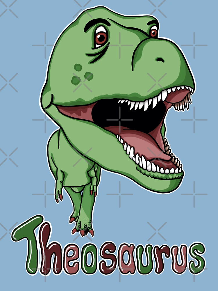 Theosaurus”, The Adventurous T-Rex Dinosaur Kids T-Shirt for Sale by  LiseHoltArt