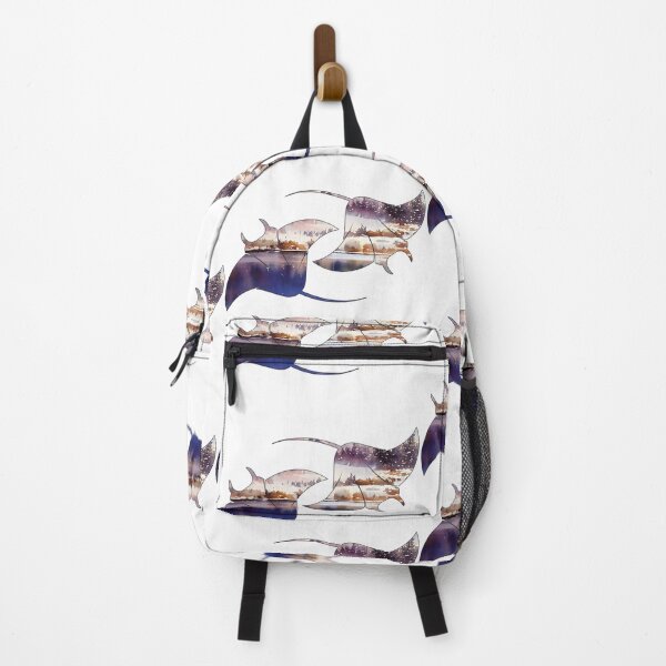 Item preview, Watercolor Winter Lake Manta Rays designed and sold by damonasplace.