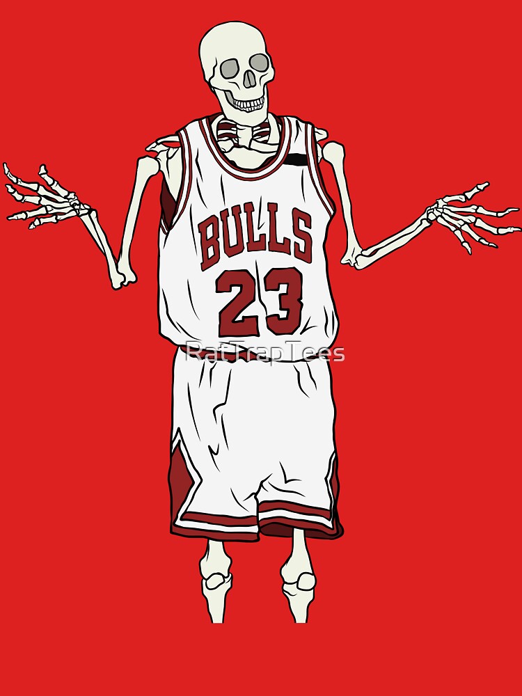 Chicago Bulls 23 Michael Jordan Skeleton T-Shirt 