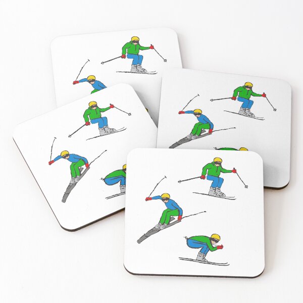 Item preview, Downhill Skiers in primary colors  designed and sold by DrawForth2020.