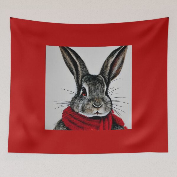 Item preview, Winter Bunny in Scarf designed and sold by NitaBond.