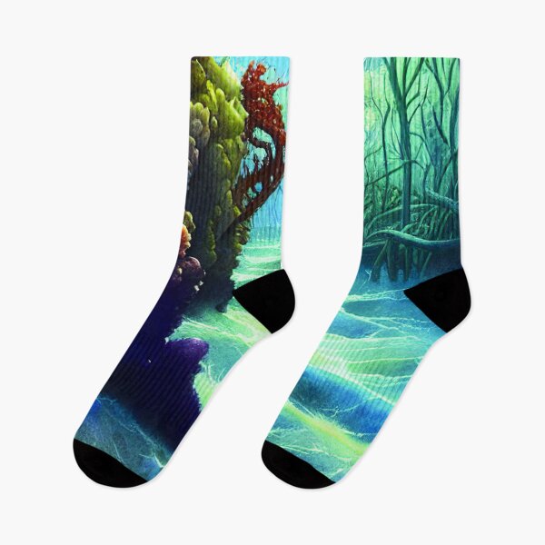 Item preview, Mythical Plants in a Rough Sea with Big Waves, Scenery Nature designed and sold by NatureFood.