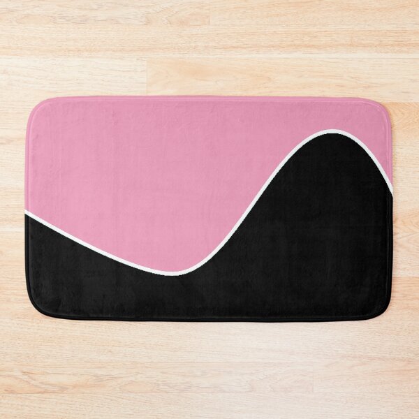 Item preview, PLAIN SOLID AMARANTH PINK AND BLACK TWO-TONE RETRO WAVE PATTERN designed and sold by ozcushions.