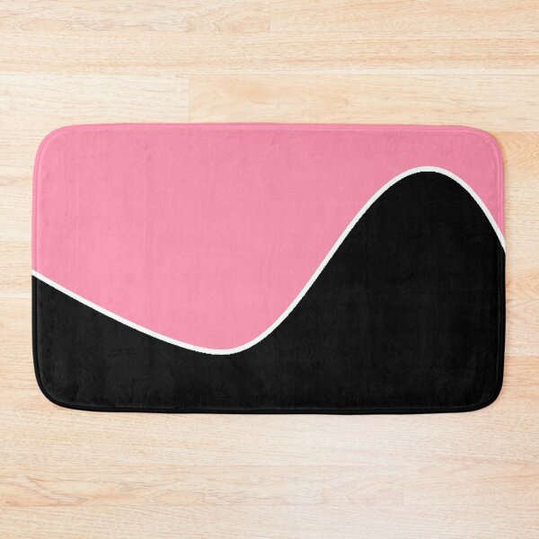 Item preview, PLAIN SOLID BAKER MILLER PINK AND BLACK TWO-TONE RETRO WAVE PATTERN designed and sold by ozcushions.
