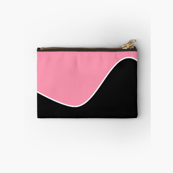 Item preview, PLAIN SOLID BAKER MILLER PINK AND BLACK TWO-TONE RETRO WAVE PATTERN designed and sold by ozcushions.