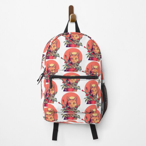 Item preview, cat smelling flowers at sunset designed and sold by Smartchitect.