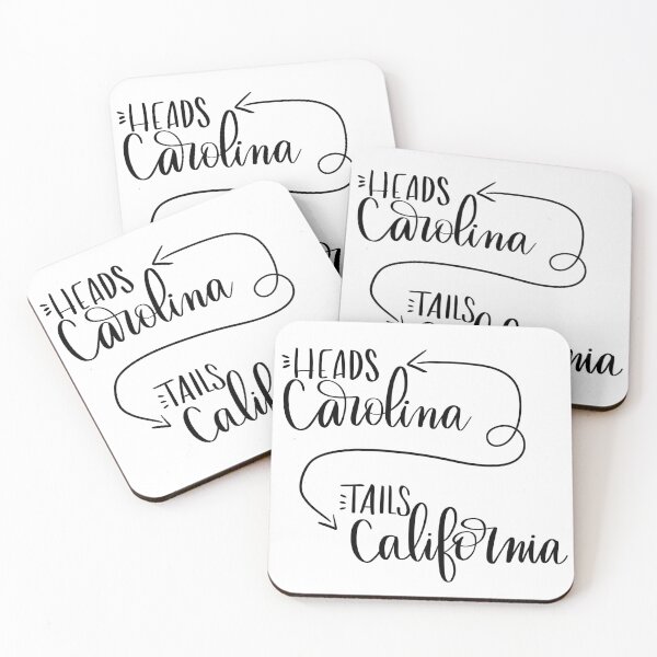 Item preview, Heads Carolina - Tails California designed and sold by PinkAnchor.